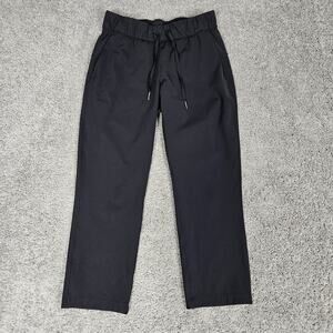 Lululemon Pants Women's 4 Black On The Fly Crop Pull On Stretch Athleisure